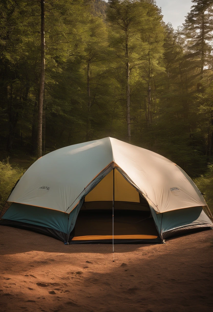 Install a water collection filter inside a 5-person large camping tent, Raindrop collector on camping tent connected to water collection filter, 4k