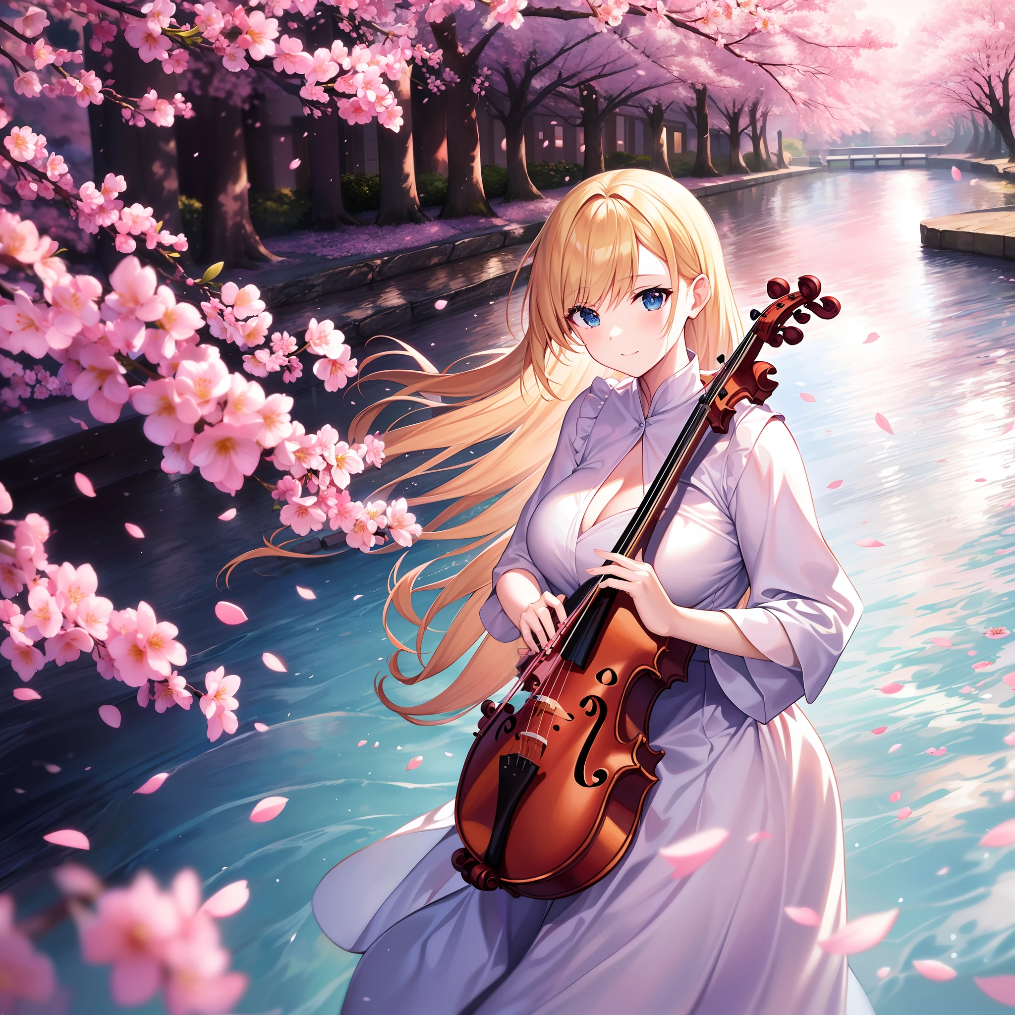 Outrageous resolution、​masterpiece++、top-quality++、ultra-definition++、ultra-definition++、4k++、8k++、from side、（Background Focus）++、（（1）））+++Woman in clothes praises violinist blonde mature woman who plays violin while standing in cherry blossom clothes walking on the surface of the water where cherry blossoms scatter destroying the city、Violinist blonde mature woman rune playing violin while standing in cherry blossom clothes walking on the surface of the water where cherry blossoms flutter、Blonde mature woman magic of violinist playing violin while standing in cherry blossom clothes walking on the surface of the water where cherry blossoms flutter、Blonde mature woman of violinist playing violin while standing in cherry blossom clothes walking on the surface of the water with cherry blossoms flying above、Blonde mature woman married woman of violinist playing violin while standing in cherry blossom clothes walking on the surface of the water where cherry blossoms flutter、The president of a blonde mature woman with blonde hair playing the violin while standing in a cherry blossom costume walking on the surface of the water where cherry blossoms are scattered、Detailed contemporary art、Contemporary Art Style、Blake Violinist blonde mature witch playing violin while standing in cherry blossom clothes walking on the surface of the water with beautiful modern cherry blossoms、Blonde mature college student violinist playing violin while standing in cherry blossom clothes walking on the surface of the water where cherry blossoms flutter、Contemporary Art Behans、Blonde mature high school violinist playing violin while standing in cherry blossom clothes walking on the surface of the water where cherry blossoms flutter、Violinist blonde mature woman Jie playing the violin while standing in cherry blossom clothes walking on the surface of the water where beautiful cherry blossoms flutter、Blonde mature woman fragment of violinist playing violin while standing in cherry blossom clothes