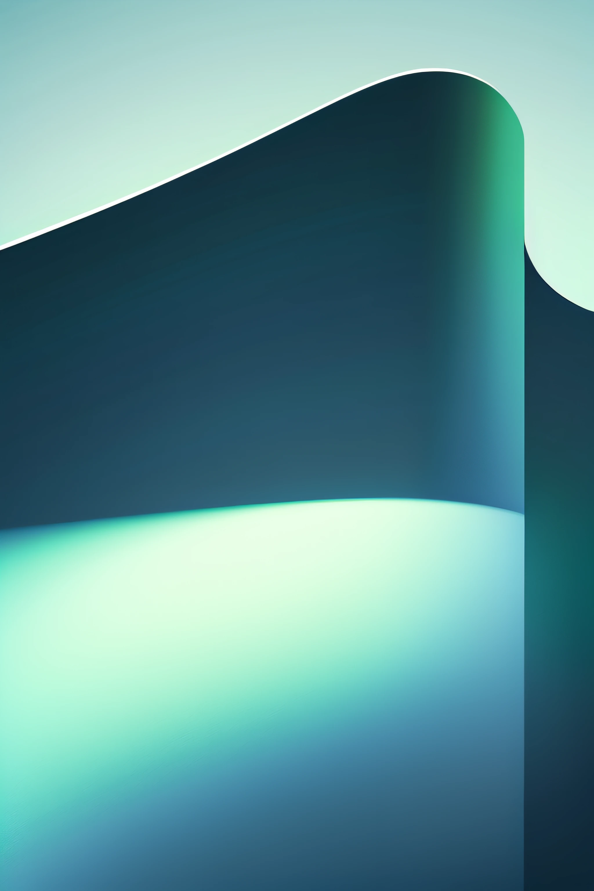 Minimalist event background plain picture，Blue and green gradient main tone，Module curve combination，No physical scenes，The picture size is not less than 5M，The picture is clear and simple，Image aspect ratio 1:2