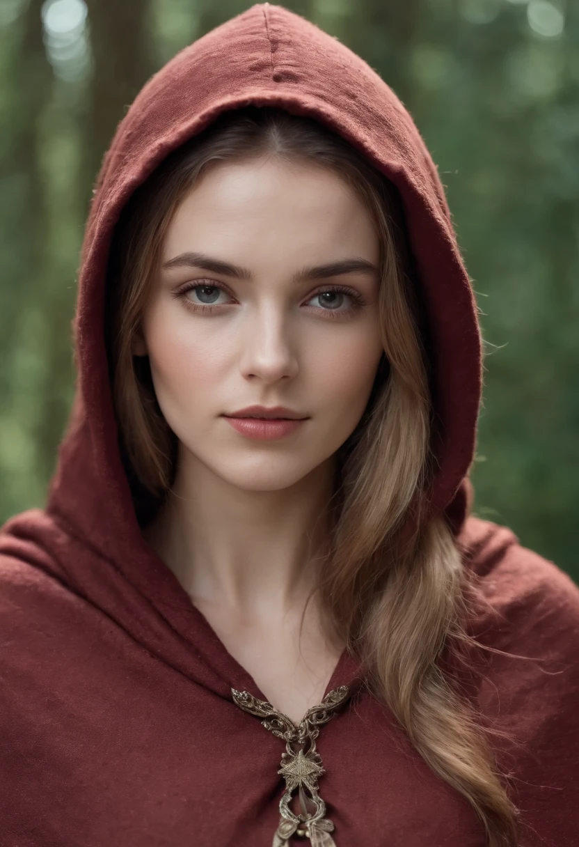 Beautiful girl in a hood, Medieval fantasy