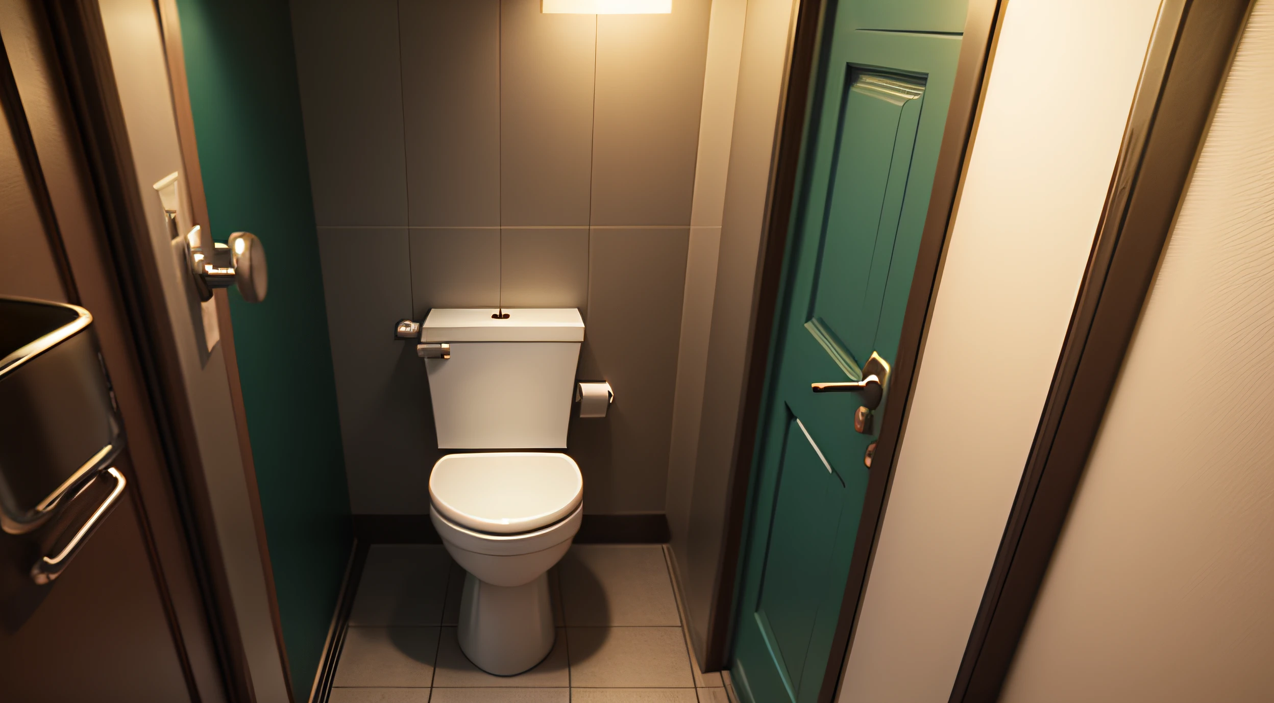 restaurants toilet, with a thief in it