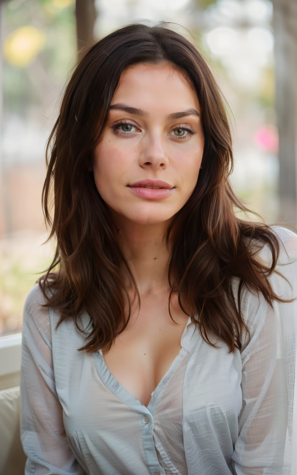cute beautiful brunette, wearings an entire pijama ,full body, perfect angle, very detailed, 32 years old, flirty face, messy long hair, brown eyes, high-res, masterpiece, best quality,intricate details, highly detailed,sharp focus, detailed skin,realistic skin texture,texture, detailed eyes, professional, 4k, smile, shot on Canon, 85mm,shallow depth of field,kodak vision color, eyeshadow, extremely detailed, photo_\(ultra\), photorealistic, realistic, post-processing, max detail, roughness, real life, ultra realistic, photorealism, photography, 8k uhd, photography, braless, pokies