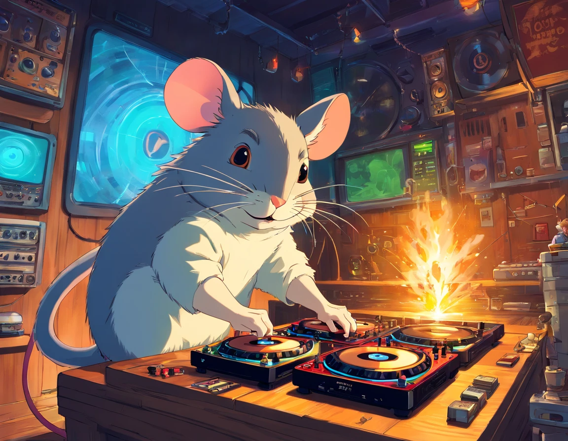 DJ Rat charicature