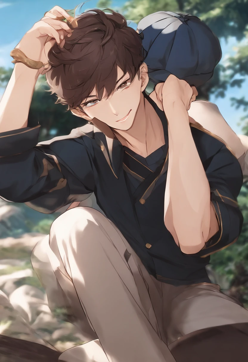 5Male in his 0s asian human 1a smile BigEyes90s Style Anime Retro