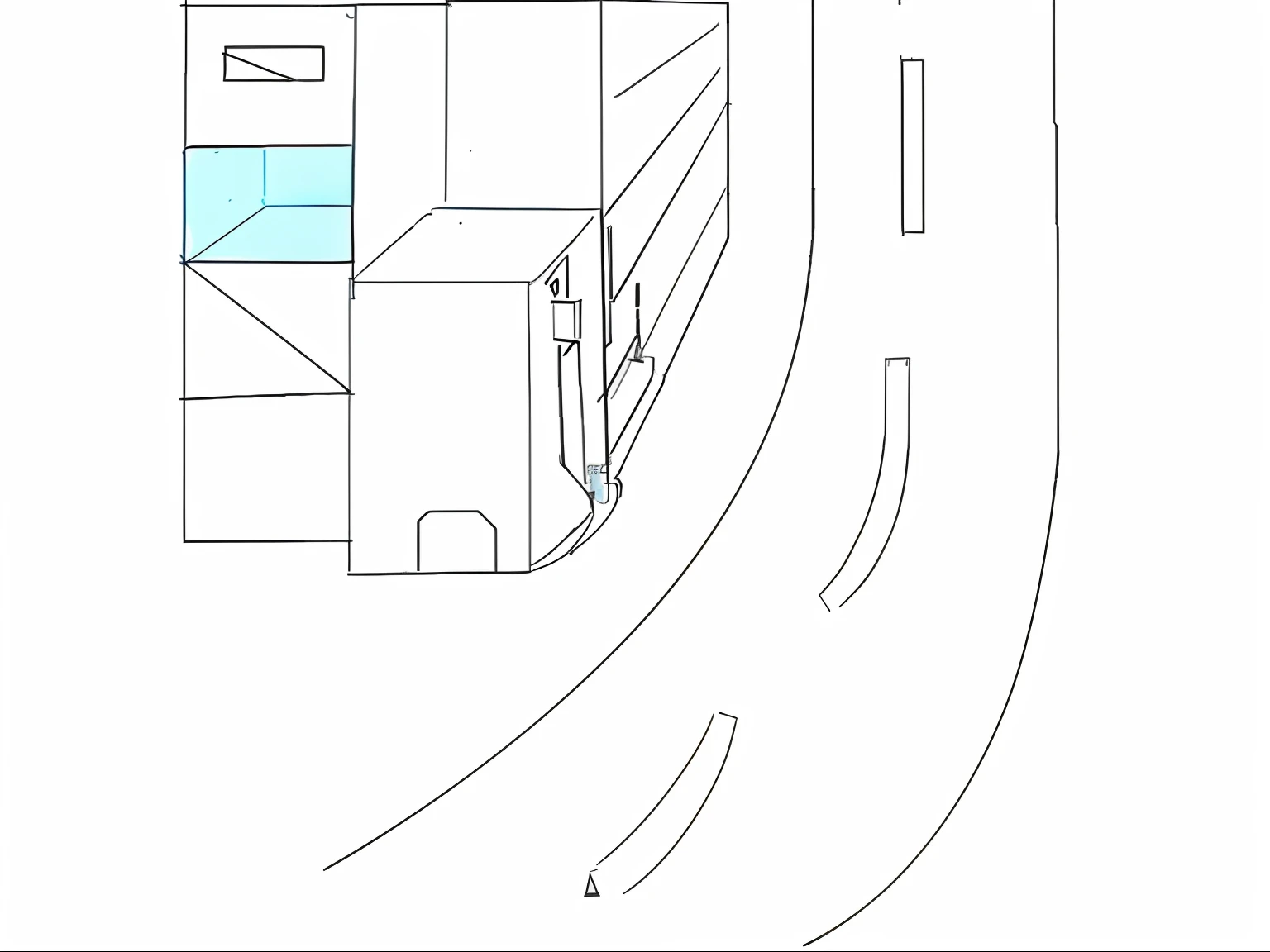 Draw streets with buildings and blue pools, overlap perspective, Perspective view, 2 - point perspective, 1-point perspective, drawn in microsoft paint, 2 point perspective, three point perspective, one-point perspective, dessin au trait, isometric perspective view, accurately drawn details, one-point perspective, drawn with photoshop, simple path traced, conceptual drawing --auto