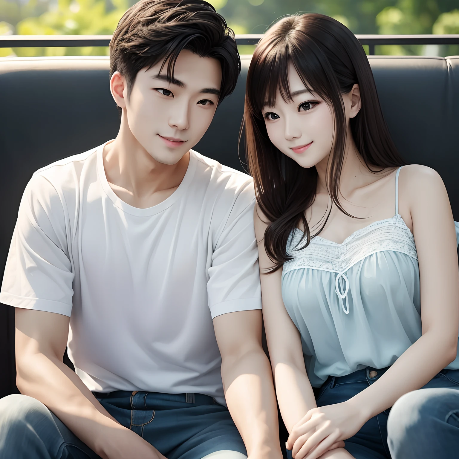Good friends couple、They seem to get along very well、Top image quality、BEST Quality、