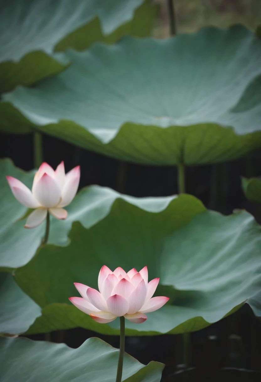 lotuses，Lotus leaf，フォトリアリスティック