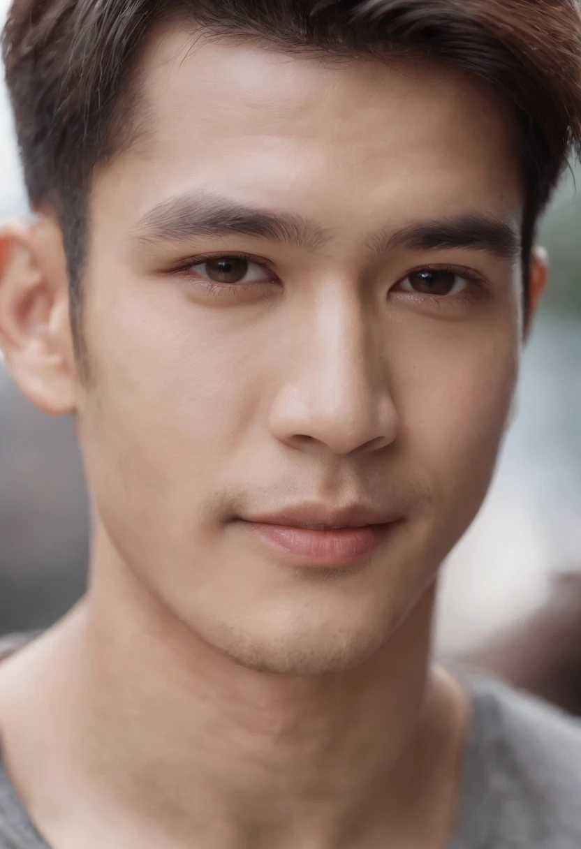 Thailand,Men have celebrities,Fashionable hipsters,Delicate facial features,Handsome,rays of sunshine,(Toothy smile 1.1),White teeth,Asian Superstar,Portrait close-up,Real Human,Ultra photo realsisim,Photore,Hyper-realistic,Ultimate Skins