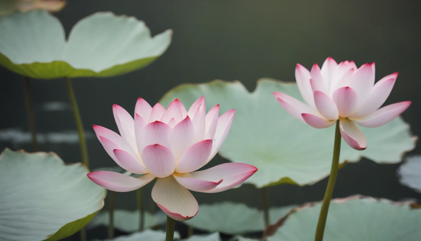 China ink painting,lotuses,Lotus leaf,