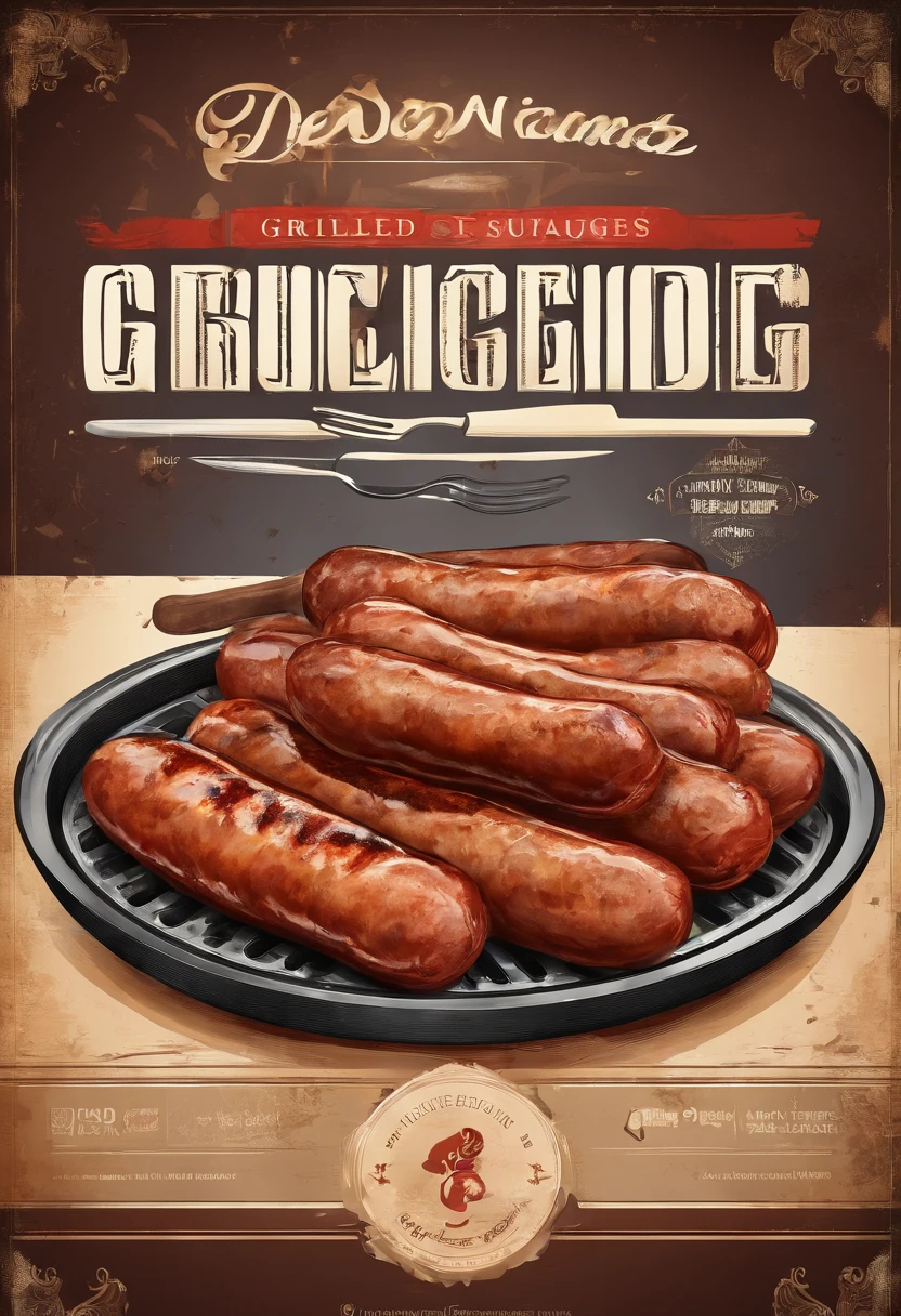Grilled sausages