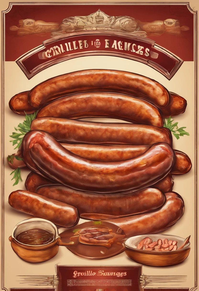 Grilled sausages