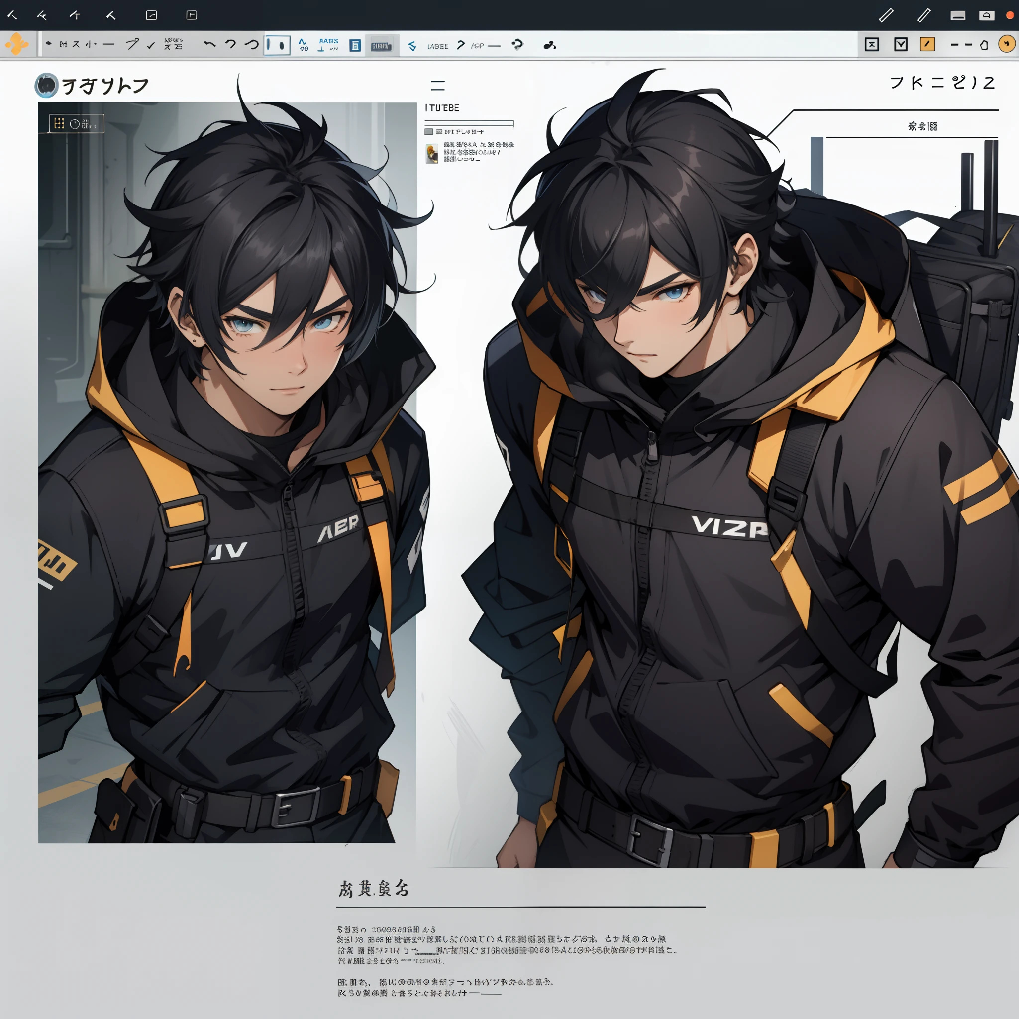 live2D character parts template, parts asset,live 2D vtuber model asset,