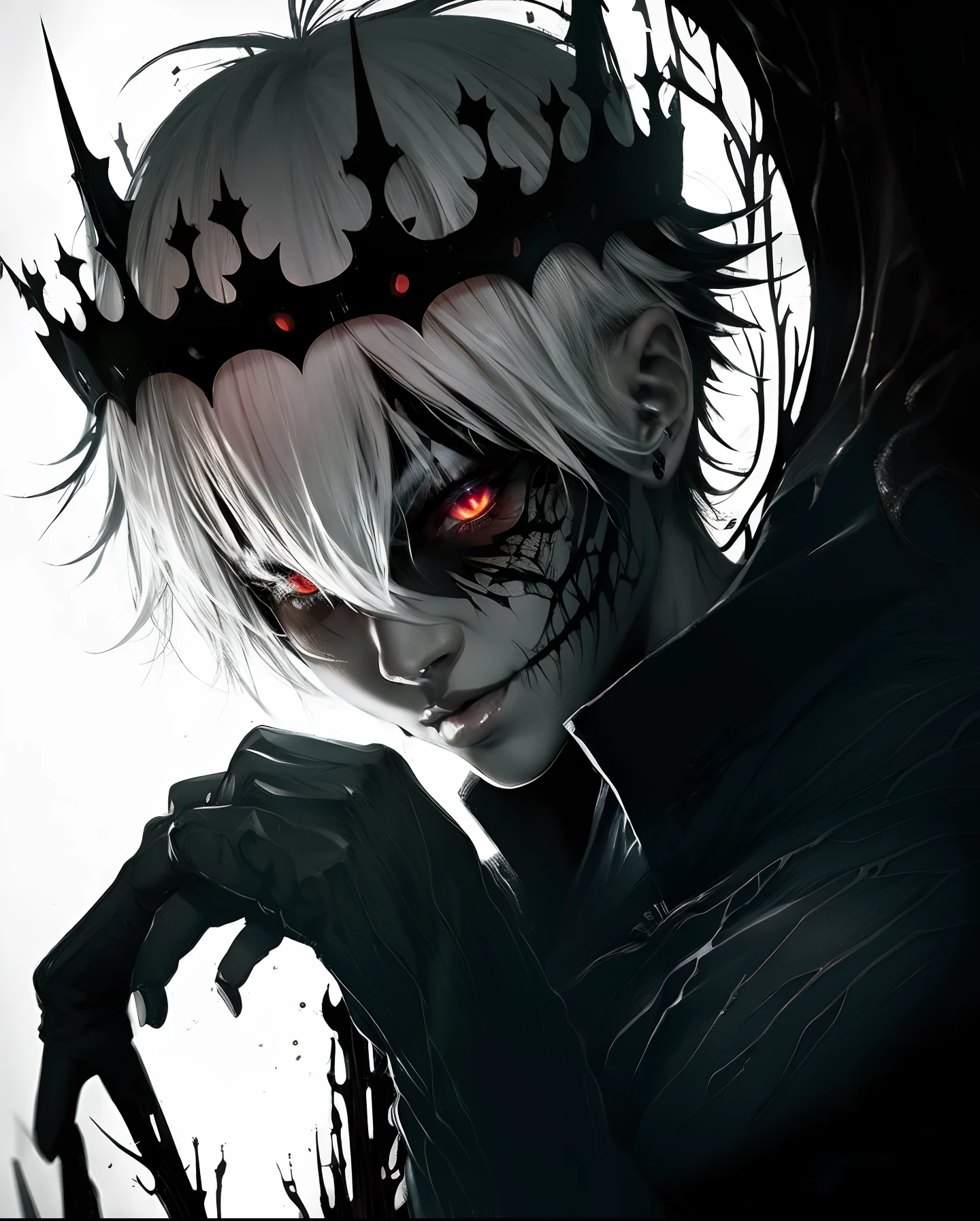 Art anime 8k 4k black shadow
