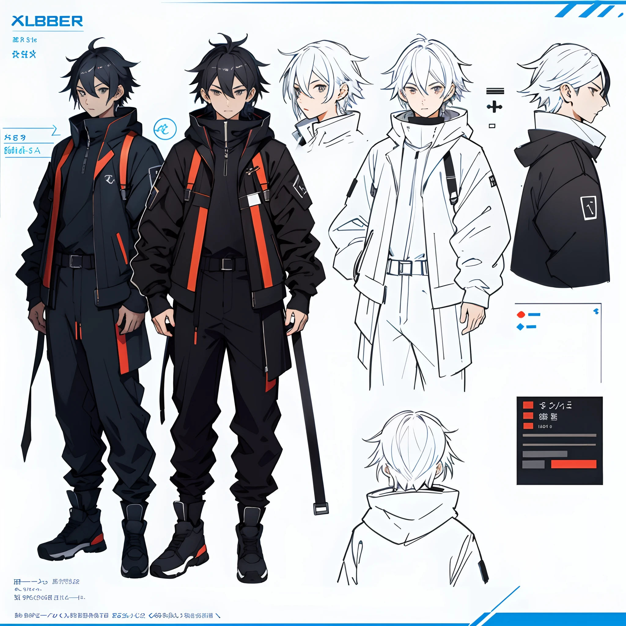 live2D character parts template, parts asset,live 2D vtuber model asset,