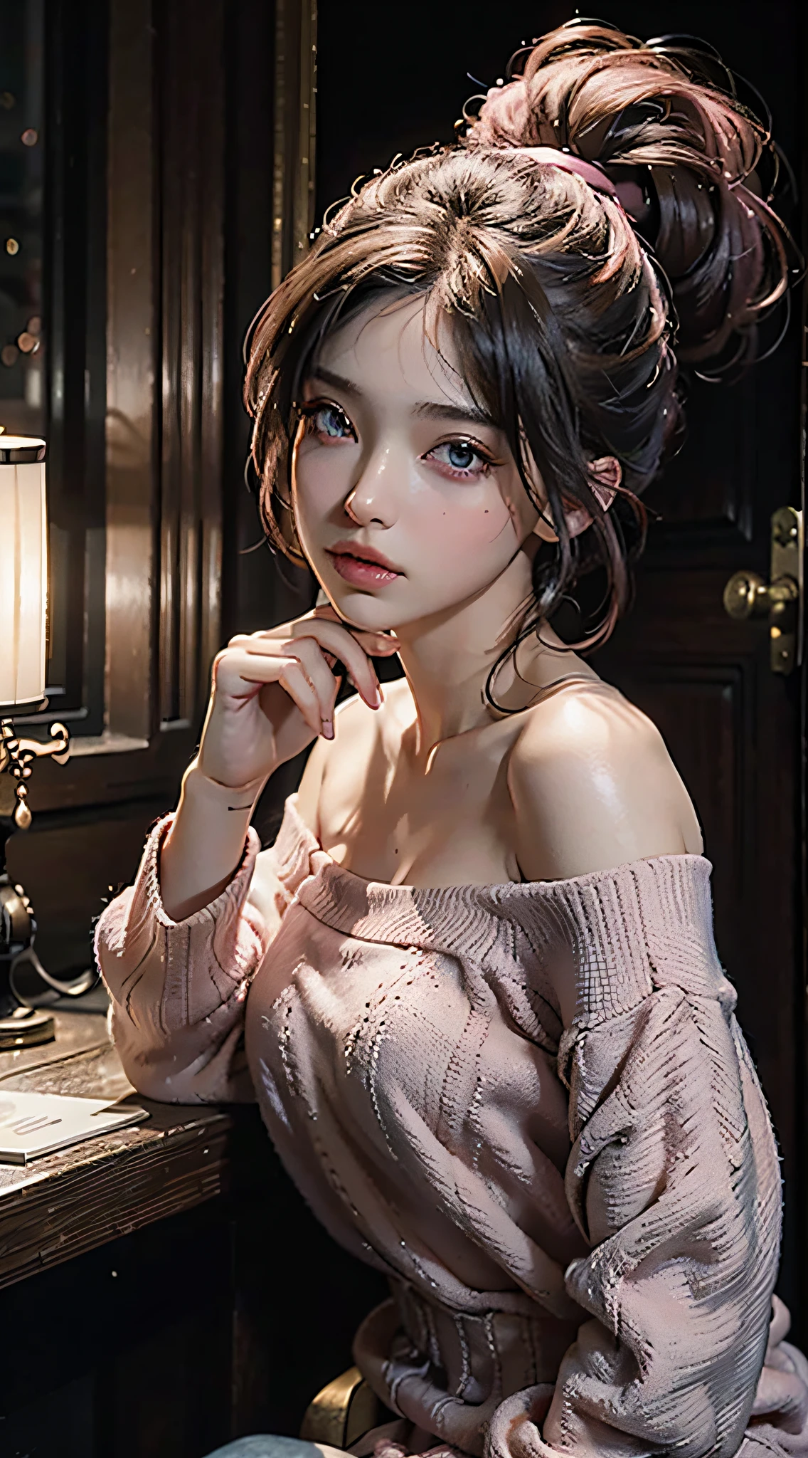 (masutepiece: 1.3), (max resolution: 1.2), (Ultra HDTV: 1.2), cinematric light, 8K resolution, Detailed eyes and skin, detailed facial features, , (Sharp Focus: 1.2), (Focus on Face:1.2),Perfect Style, Beautiful face, acurate, Anatomically correct, Highly detailed face and skin texture, Detailed eyes, Double eyelids, Thin eyebrows, Glitter Eyeliner: 1 Natural cheeks, Glossy skin, Fair skin: 1.2, (Glossy lips: 1.4),、 (Shy look: 1.2),Highly detailed facial and skin texture, Detailed eyes, Double eyelids, Natural cheeks, , shiny lips: 1.4,Exposed cleavage、(A large amount of sperm in the chest:1.4)(Large amount of sperm in the thighs:1.2)、 red blush、humiliated、impatience、dismay、Frightened、glares、Tears、embarrassed from、Open knees、open one's legs、Masturbation behavior、masturbation、rubbing the genitals with fingers,,,,,,,,,、 White underwear、White bra、Shiny little earrings and necklaces、、Disheveled clothes、Dressing、Exposed panties、Wearing sweat、sodden、Sheer underwear、Full body like、 18year old, Neat and clean woman 、Small breasts, upturned breasts,Sitting at a desk, Classroom、Blue ash eyes,(hi-school girl:1.6)、