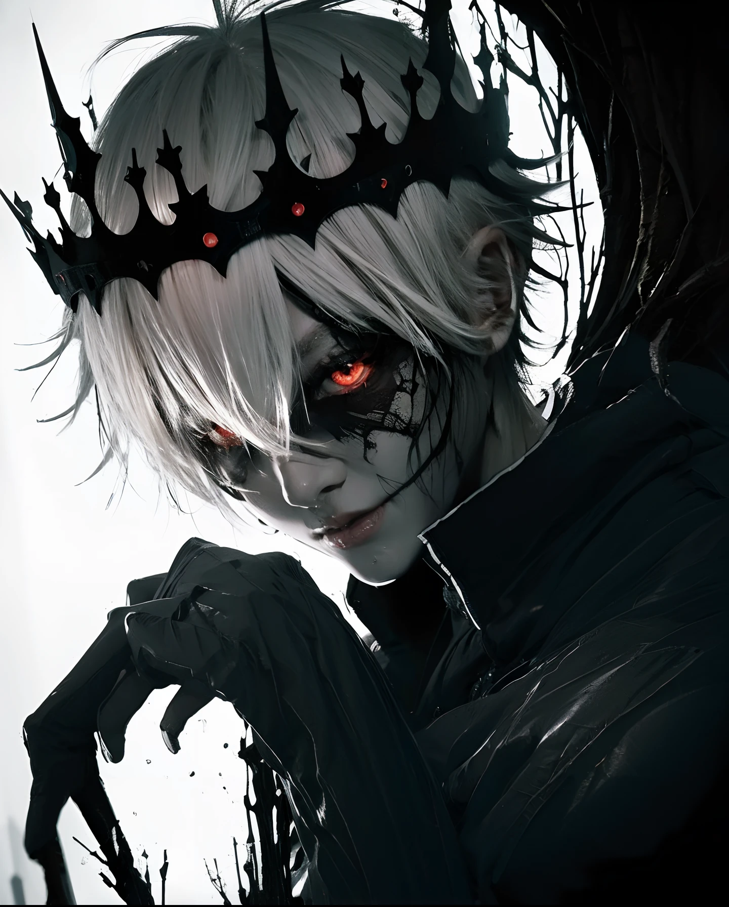 Art anime 8k 4k black shadow