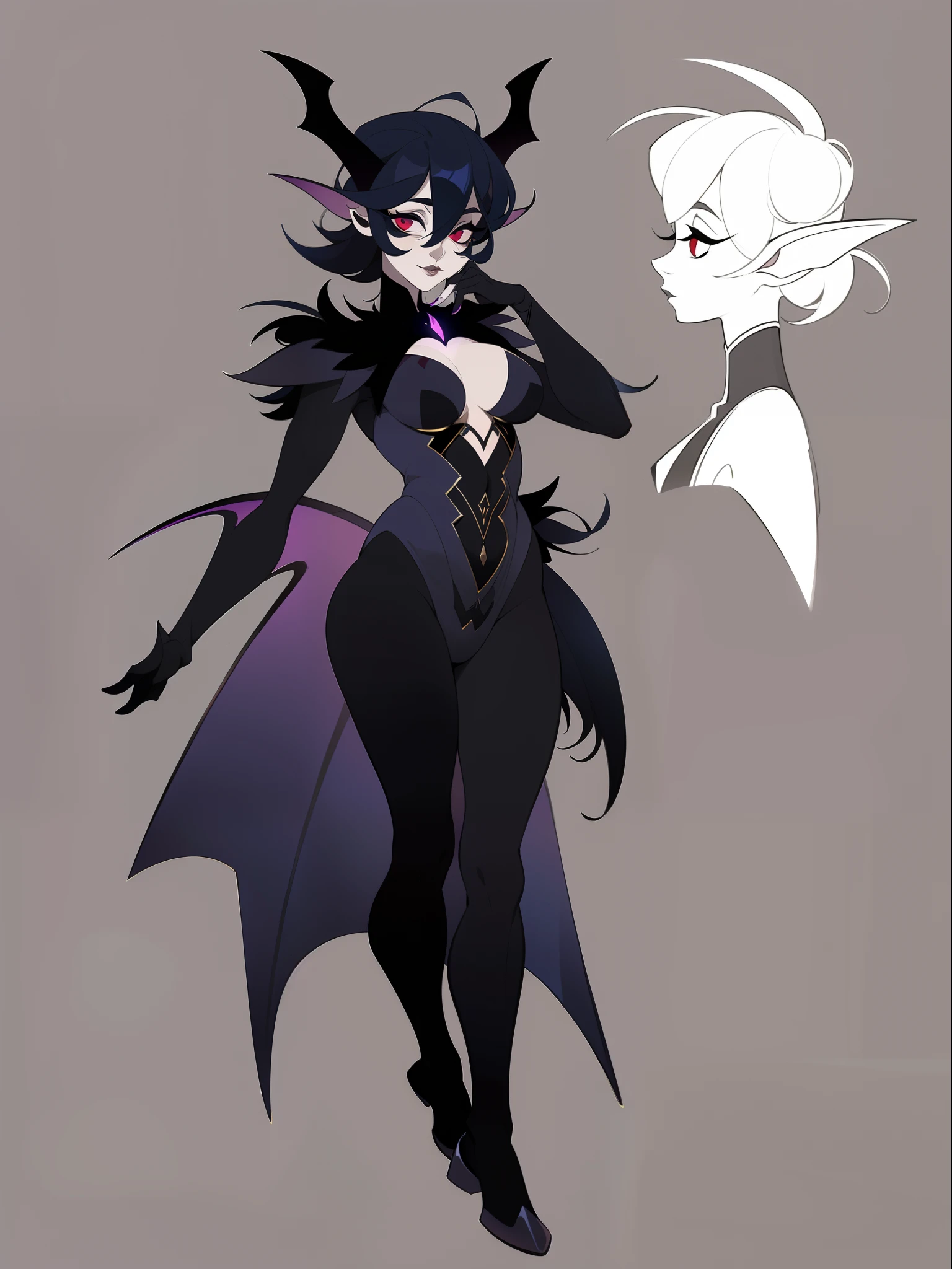 character concept adopt, female demoness,  ((gothic)), fullbody,