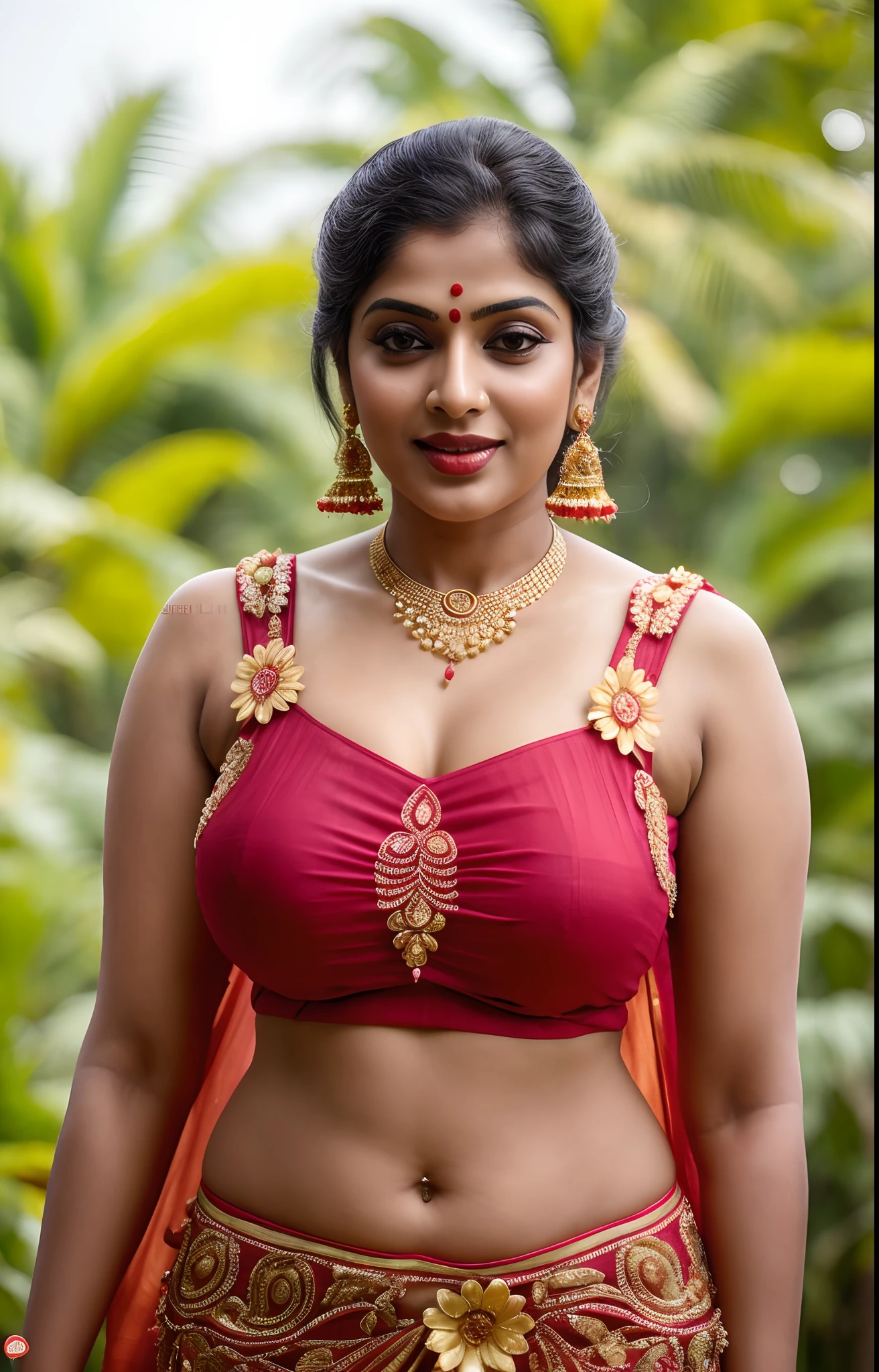 Model Photography, curvy figure, Photographic recreation shoot Inspired from art by mohanan manimala, sensual pleasure, best quality, one shoulder blouse, sleeveless blouse, off shoulder dress, queen of Lust, appealing physique, sultry woman, modern sleeveless blouse, her sensual & bold Avataar, extremely gorgeous and hot milf, modelshoot, profile photoshoot, mastershot, model photography, retouched, movie stills shoot, modelshoot Inspired by art of mohanan manimala, revealing clothes, her exposed charming figure, appealing physique, pale skin, Beautiful lady, extremely gorgeous woman, mallu traditional wear, party wear, summer party wear, designer saree, sexy woman, wedding party wear, hot sleeveless blouse, sexy designer dress, designer blouse, braless, hot party wear, spotless skin, designer sari, fashion saree, 45 years old, sexy sleeveless blouse, armpits exposing, modern Indian aunties, sexy Indian housewife, desi bhabhi hot, sexy giant woman like figure, seductive body, wearing palla, Indian traditional bandeau crop top bra, huge breast, milk tank, mallu woman, mallu actress, mallu aunty, mallu sari model, mallu actress, lusty, perfect thick body, fleshy figure, highly detailed, intricate, flawless, pheromones dropping figure, seductive expression, beautiful face, juicy figure, perfect face, perfect eyes, perfect fingers, round shaped face, curvy, mallu bhabhi, mallu wife, mallu woman, mallu Beauty, Kerala Beauty, Kerala aunty , Kerala wife, skin texture, hot, small hairs on armpits visible, unshaved underarm, armpit crease, captivating, lusty, charming, attractive figure, mature woman, Kerala model, Kerala actress, nails can be hidden, queen of Lust, Detailed eyes, gigantic figure, natural beautiful deep navel, extremely seductive, extremely seductive dress, flawless picture,