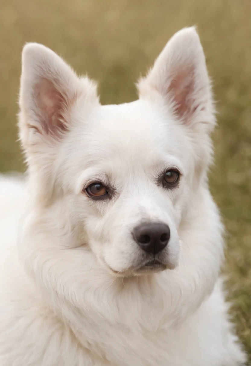 a Dog,、Extremely cute,blanche,Mofumofu、Mofumofu、Ultimate HD image quality、The ultra -The high-definition、high detailing、Best Quality、Makes you want to hug、inside in room、