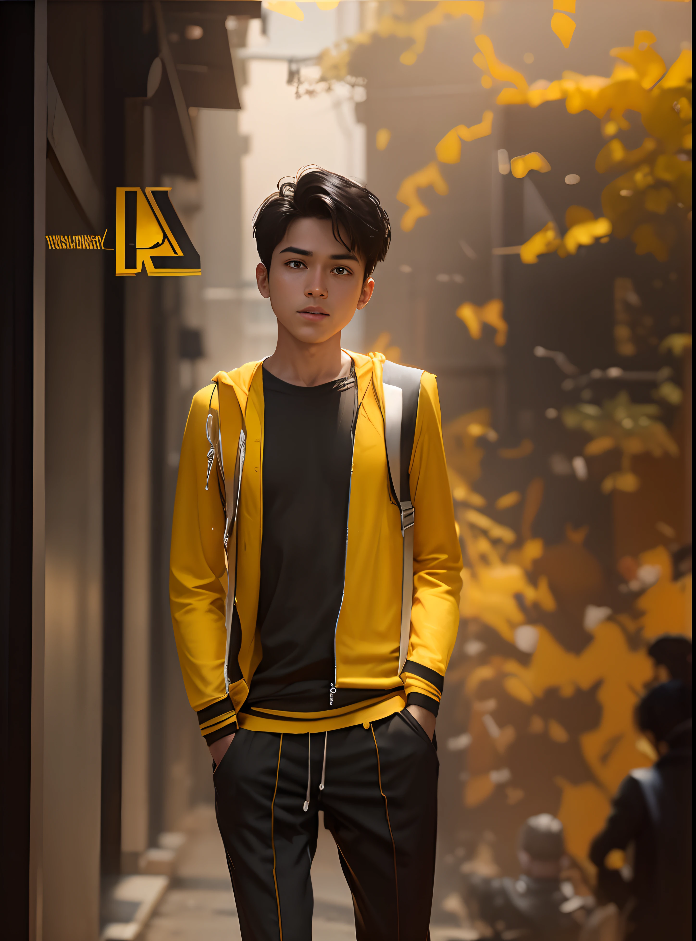 Boy Spider-Man Yellow dress black pants. Background change superhit 8 ke