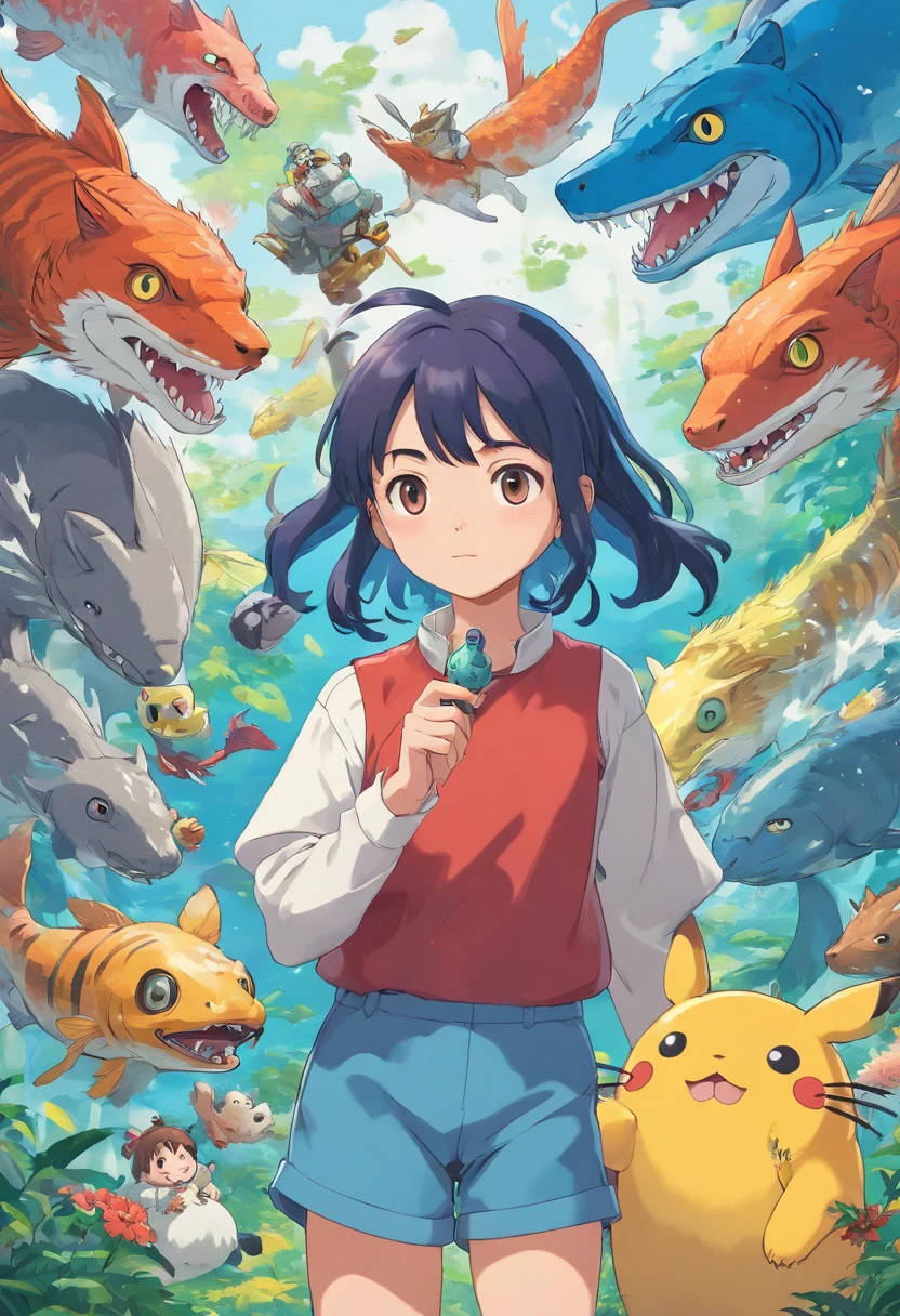 android android games for ios or android, in the style of tristan eaton, catfish and boy combination