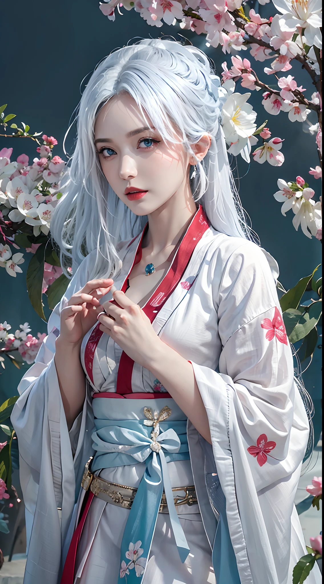 personnage d&#39;anime avec des cheveux longs et une robe blanche et une étoile, Amaterasu, inspiré par Chen Jiru, divinité aux cheveux blancs, de Naruto, le regard perçant de Yuki Onna, sakura haruno en mode limace sage, robes blanches fluides, déesse japonaise de la foudre, Porter des robes fluides, la déesse Héra a l&#39;air en colère, itatchi uchiha