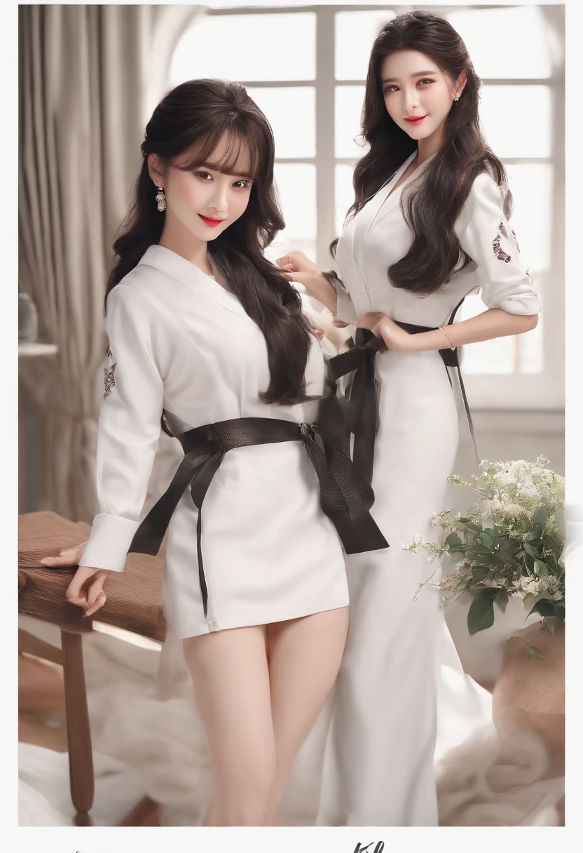 High quality，tmasterpiece，超A high resolution，(Photorealsitic),（realisticlying：1.4），RAW photogr，1girll，(Full body photo)，Thin macho、Split abs、good looking face，slim，Dignified，Small fresh，（White collar blouse，Black short skirt），ssmile，long black hair ponytail，Beautiful Hair Accessories，Beautiful girl in her 40s Japan，Detailed scene, beautiful digital illustrations, detaileds，ultra-detailliert, cinematic quality, (Beauty and aesthetics，big breasts beautiful)，Correct hand，anatomy correct, ((From below))、full bodyesbian、Walk along the beach while pushing the bike with your hands、Red Bicycle