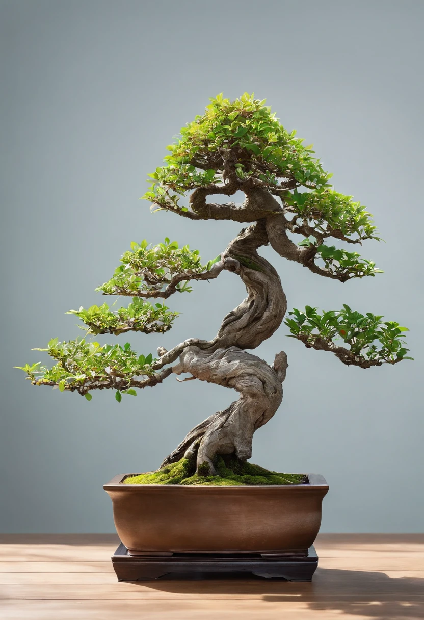 bonsai t-shirt design, realistic, japanese style, Professional Photography, Studio lighting, Antecedentes del estudio, advertising photography, Detalles intrincados, hiperdetallado, ultra realista, 8k UHD