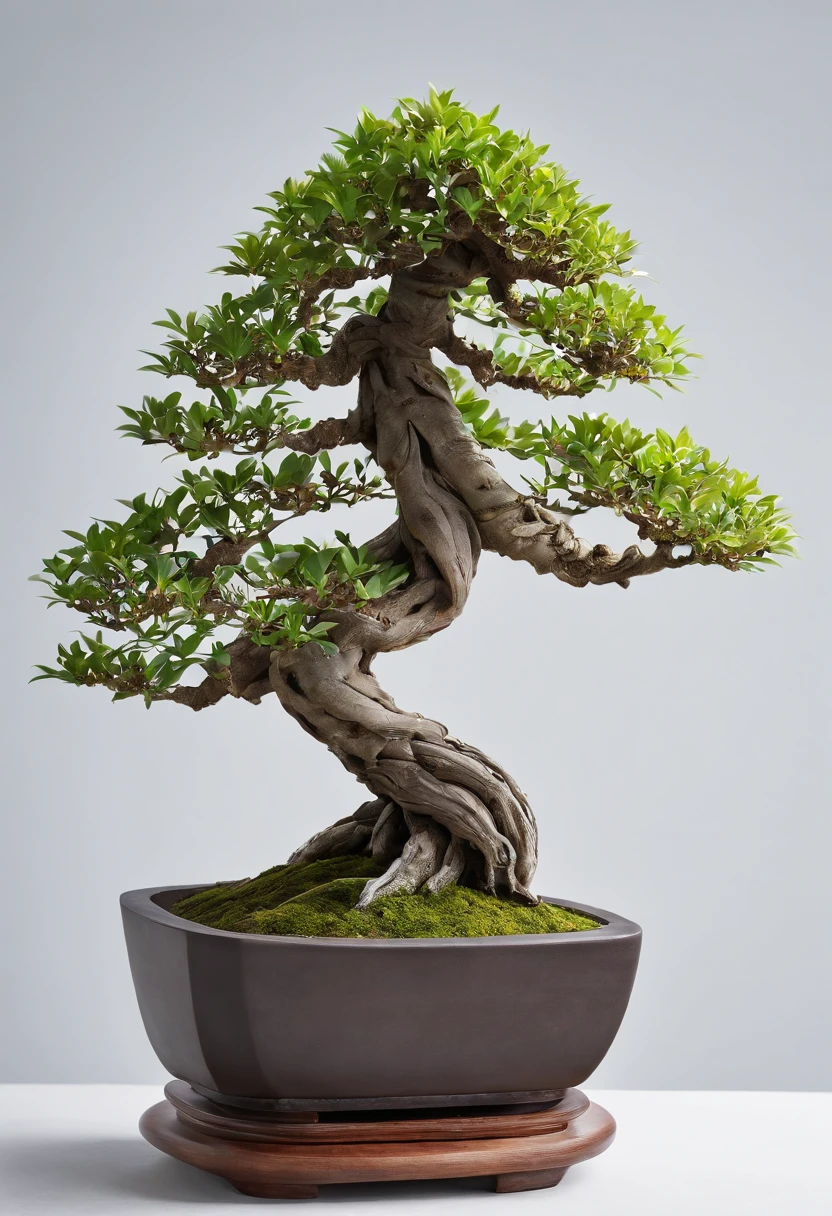 bonsai t-shirt design, realistic, japanese style, Professional Photography, Studio lighting, Antecedentes del estudio, advertising photography, Detalles intrincados, hiperdetallado, ultra realista, 8k UHD