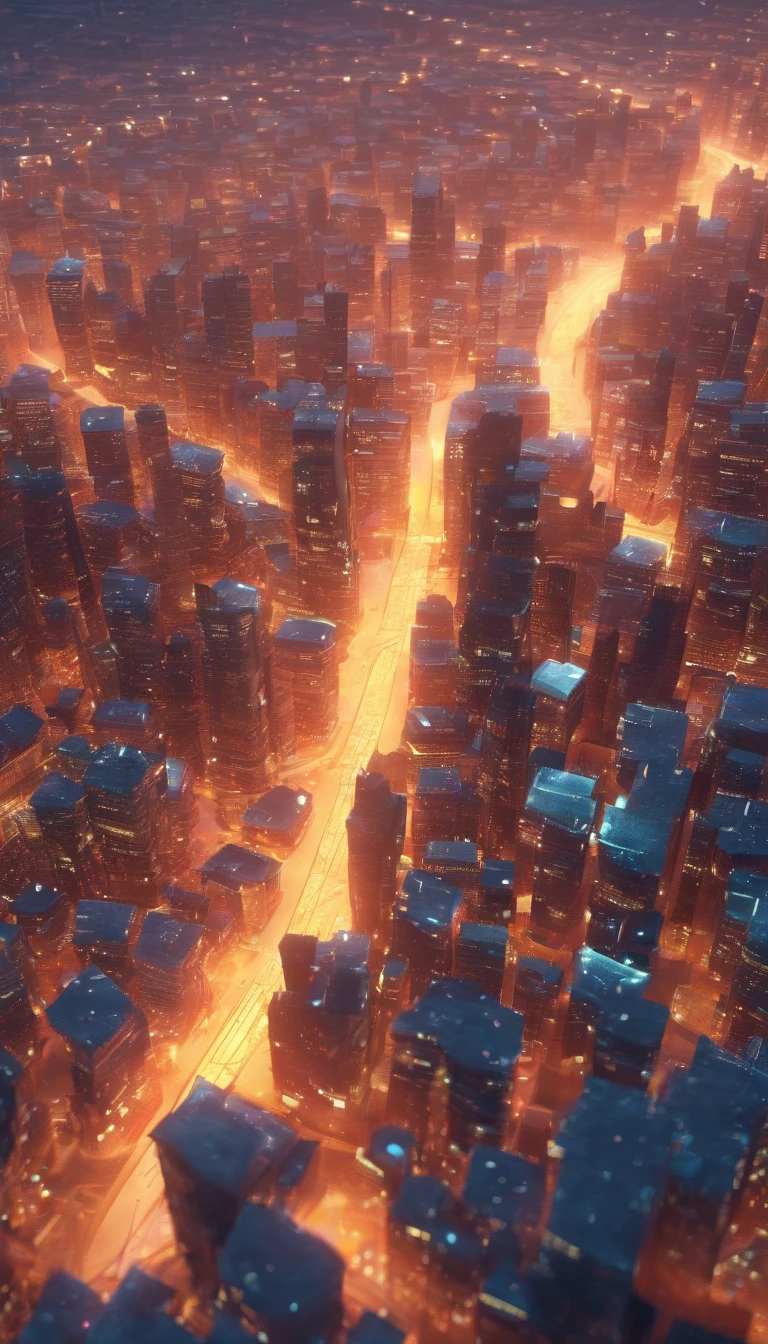 Cities float in the universe