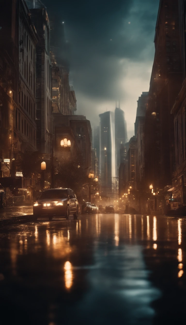 Single City floats in the universe