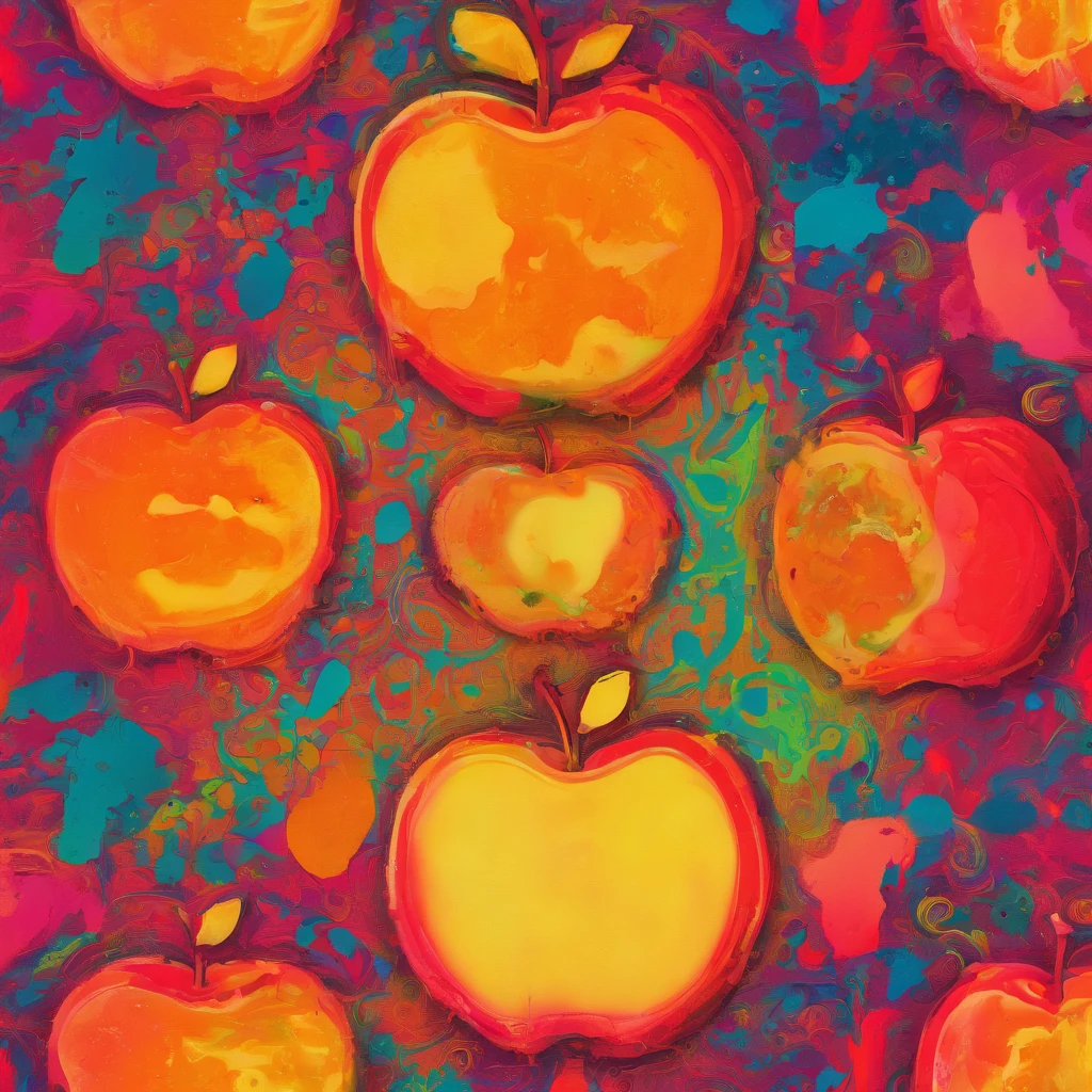 A whole apple (Half an apple: 1.2) gradually (reserve: 1.3), Half an apple, Eaten by mold, Mold infestation, decay, Two objects of the same shape, The apple rots at one end, 35mm lens, mysterious, Mystical, symbolic, Intricate, Detailed.