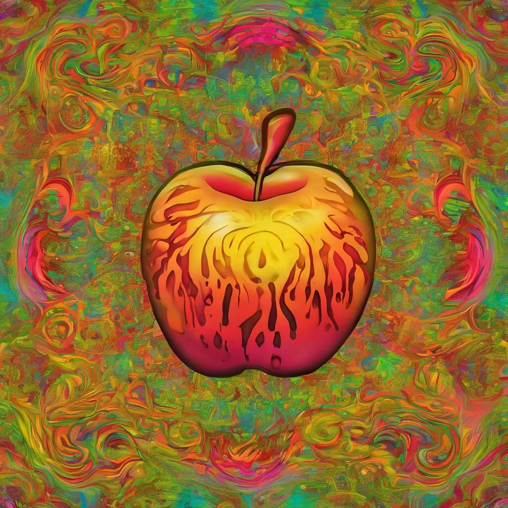 A whole apple (Half an apple: 1.2) gradually (reserve: 1.3), Half an apple, Eaten by mold, Mold infestation, decay, Two objects of the same shape, The apple rots at one end, 35mm lens, mysterious, Mystical, symbolic, Intricate, Detailed.