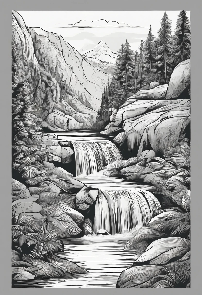 waterfallr，mont，rios，Rochas