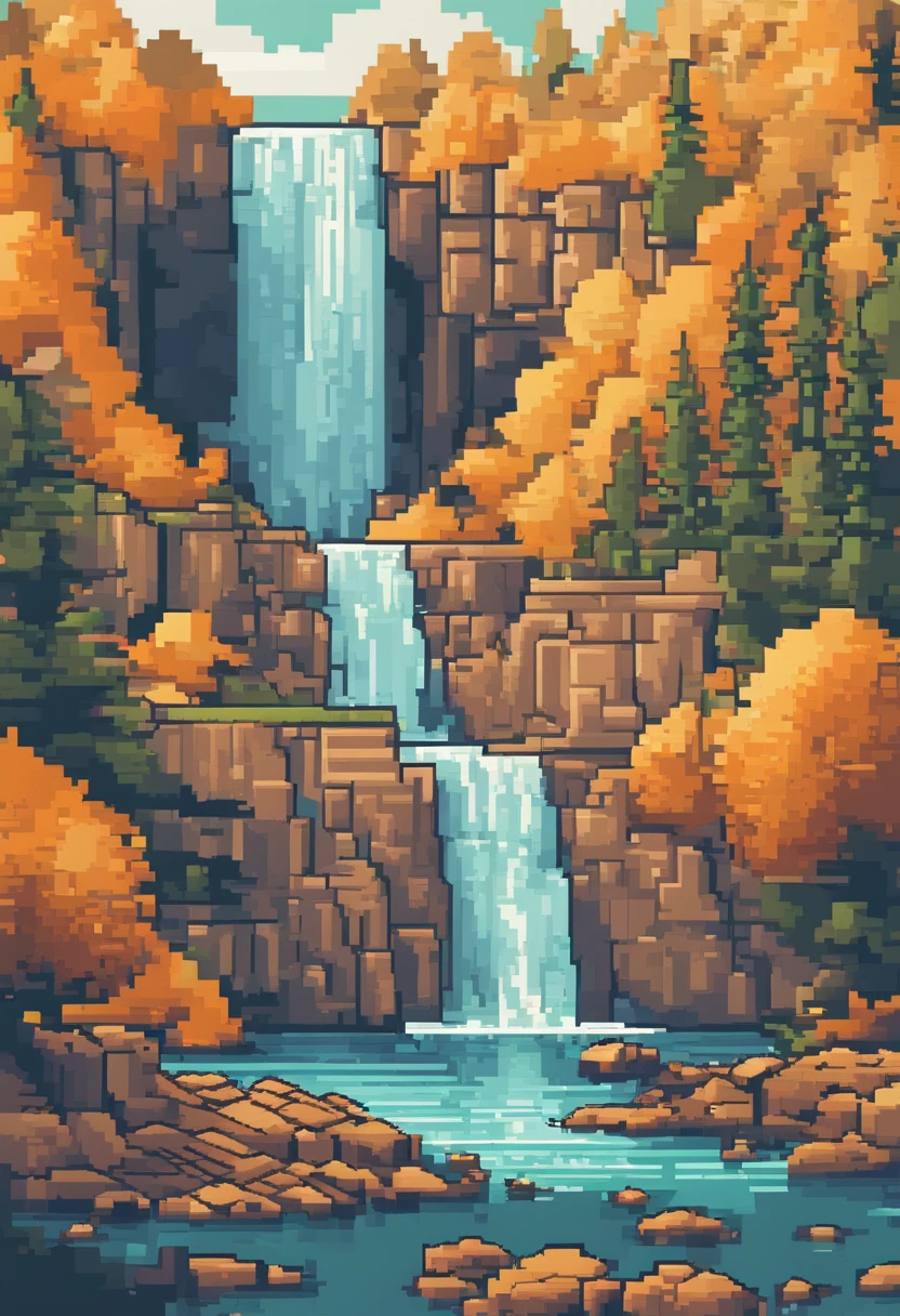 big water fall，mont，rios，Rochas