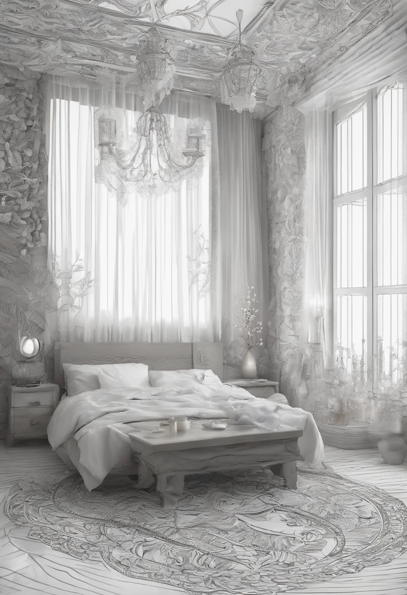 best quality,4k,8k,highres,masterpiece:1.2,ultra-detailed,realistic,photorealistic:1.37,(warm,cozy,comfortable) bedroom,(spacious room,well-furnished room),soft lighting,lingerie hanging in the wardrobe,fluffy pillows on the bed,artistic paintings on the walls,large window with flowing curtains,beautiful wooden flooring,stylish furniture,soft carpet on the floor,delicate flowers in a vase on the bedside table,scented candles filling the air (with a soft glow),dreamy atmosphere