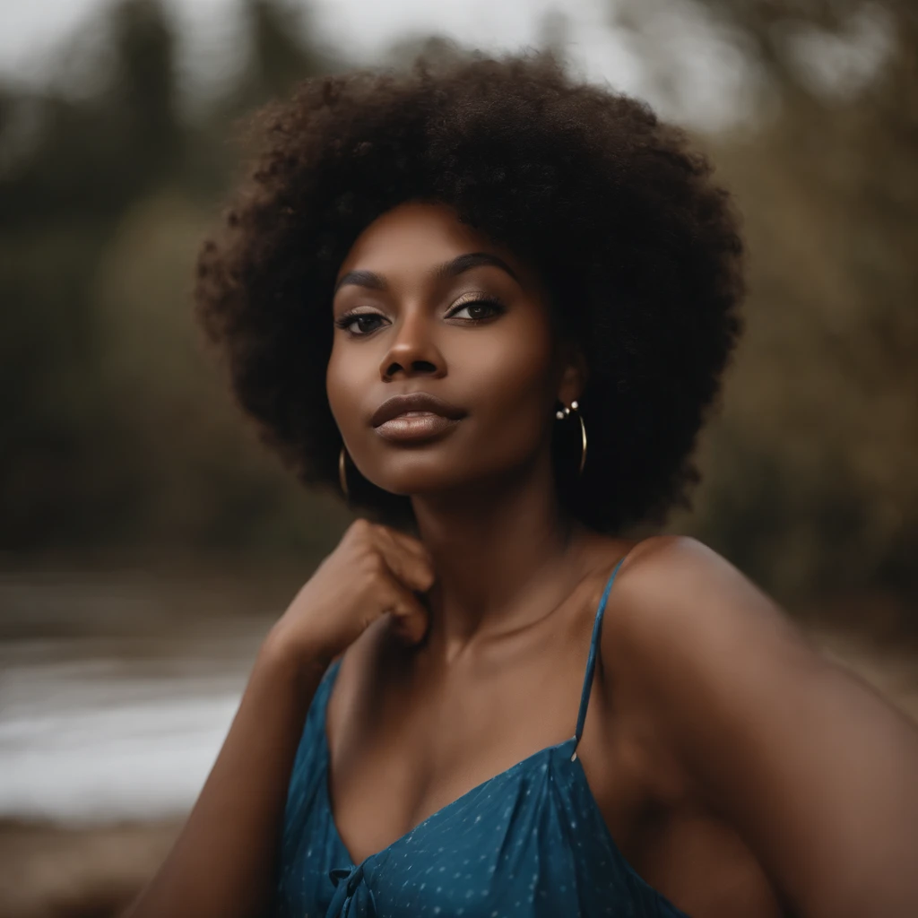 (photo beauty:1.3)Real photo of a beautiful 20-year-old black woman, avec un foulard bleu, Porter une robe, Female,Femme noire, seulement, huge breasts, charme, realistic skin, realistic face, sauvage, autoritaire, Berceau, , and the areolas are clearly visible: 1.3), cheveux Afro couleur caramel , Excited, provocateur, extase(beautiful detailed eyes), (Best quality), (super detailed), (Masterpiece), (wallpaper), (Detailed face), seulement, (pose dynamique), 1 , 20 ans femme noire,black wavy hair on the chair, , heterochromic eyes, small moles under the eyes, ((Tablier court)), seins moyens, longues jambes, resserre les abdominaux, (Orteils de chameau), (), ,(Ultra Full HD), (extremly detailed), (Award-winning masterpiece).64K)), par Oriane.