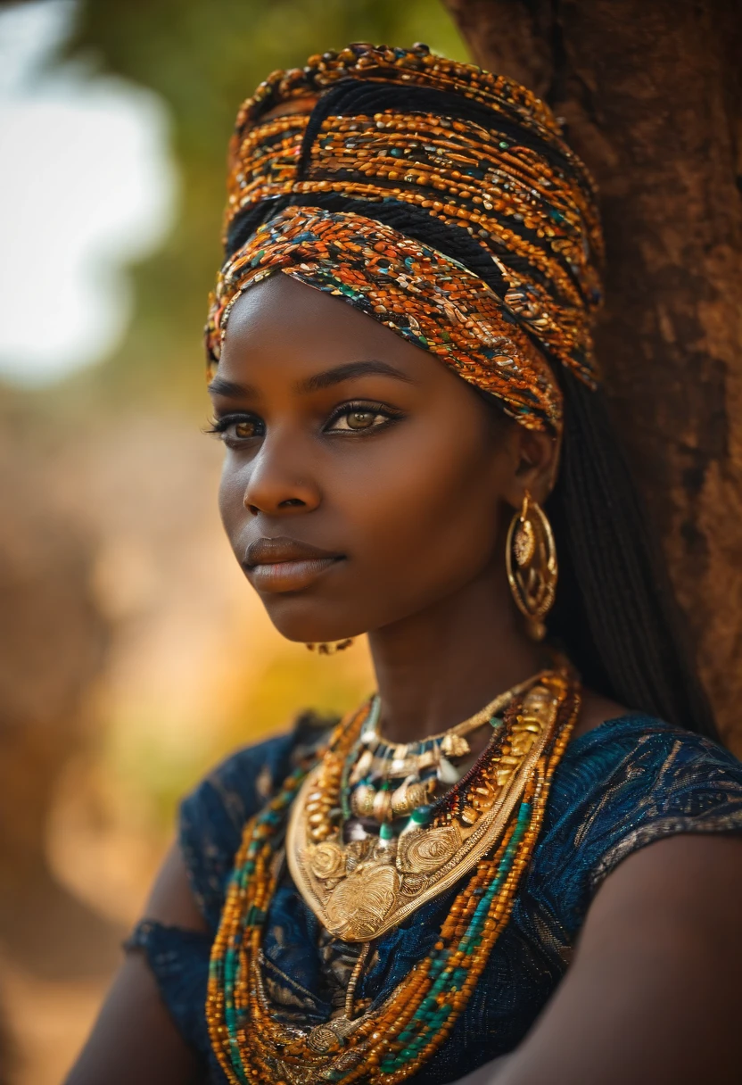 Fille, Africain, noir, The eyes of Anbar, cheveux longs, to 19 years ,porter un short sexuel ,corps entier
