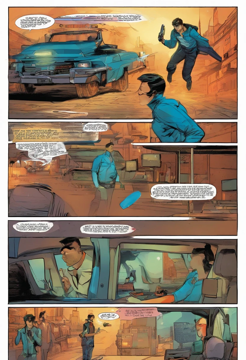 The grateful civilian, now safe, thanks Nightwing with a smile.]