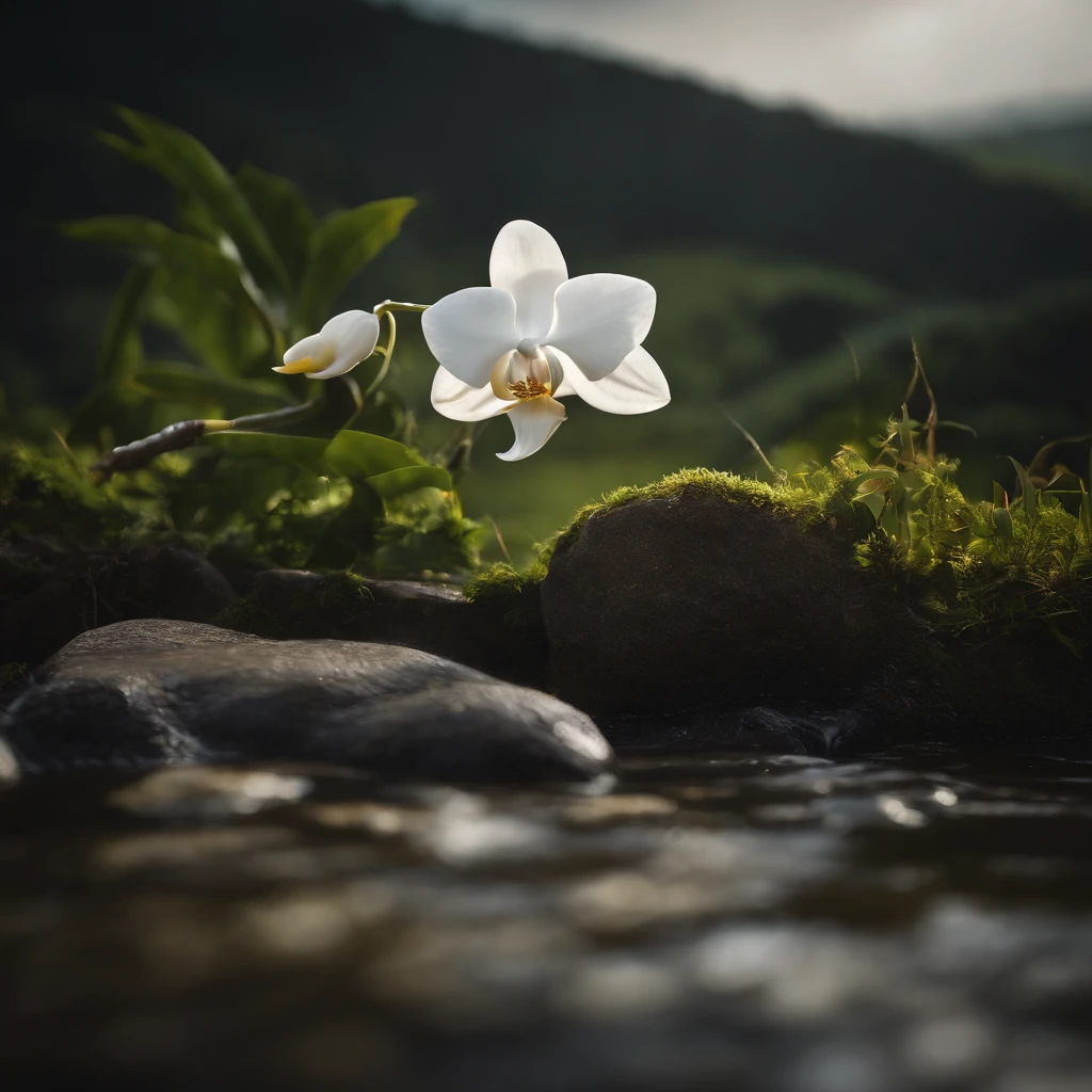 Countryside view,Mid-Autumn Festival night,Full Moon Landscape,The sky is clear at night,Realistic landscape photography of cliff side on top of a rural hill,Professional high-quality nature digital photography,Broad field of view,country scenery,Bushes in the moonlight,Cliffside moonlight 1 white Phalaenopsis orchid,Clear and transparent lake water,Boulders,cobblestones,A majestic,Yamakawa,dead tree,falling leaf,Simple and beautiful,Minimalist,black andwhite+Cyan dark+Dull yellow tones,Beautiful skies,The vision is hazy,Nightmare vision,Dark fantasy plot,perfect compositions,hyper HD,8K分辨率,the detail,Rain trails,dampness,water stain,Ultra-wide-angle long-range shooting,Jack Guzman's environmental art photography,realisticlying,cinematic compositions,Volumetriclighting,vividness, A detailed, stunning skies, Colorful clouds float,true to life, Pubic area is clear, flawless perfection, Digital SLR, 16k, 1024, 2048, 4096, A detailed, Sharp, best qualtiy, high qulity, absurderes,unmanned background,The is very detailed、Detailed lighting shadows,Trends on ArtStation、iintricate、high detal、dramatics、Midjourney Art,hdr shot。(Faraway view,Super deep view,ultra-wide-angle,Microfocal length lens:1.2)(realisticlying:1.4)tmasterpiece、high high quality、Beautiful photography