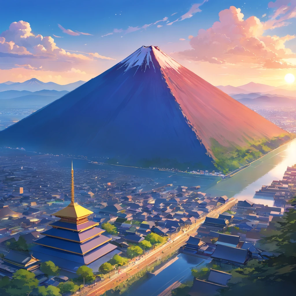 A landmark that combines Mt. Fuji and the pyramid、A landmark where the outer wall of the pyramid covers Mt. Fuji。A mountain that fused Mt. Fuji and a pyramid that existed in the Japan of Genesis、Golden pyramid、