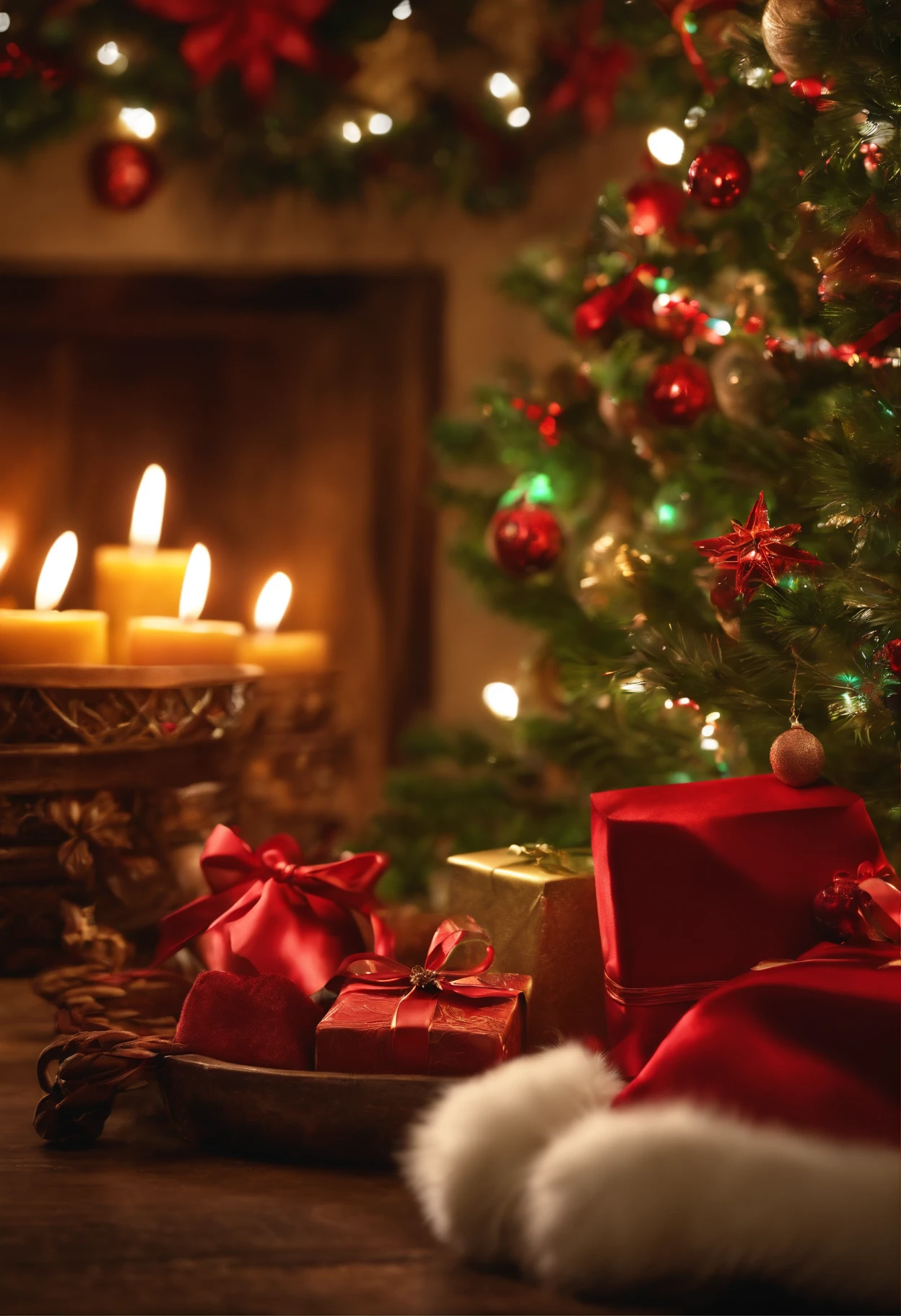 Ambiente de Natal aconchegante