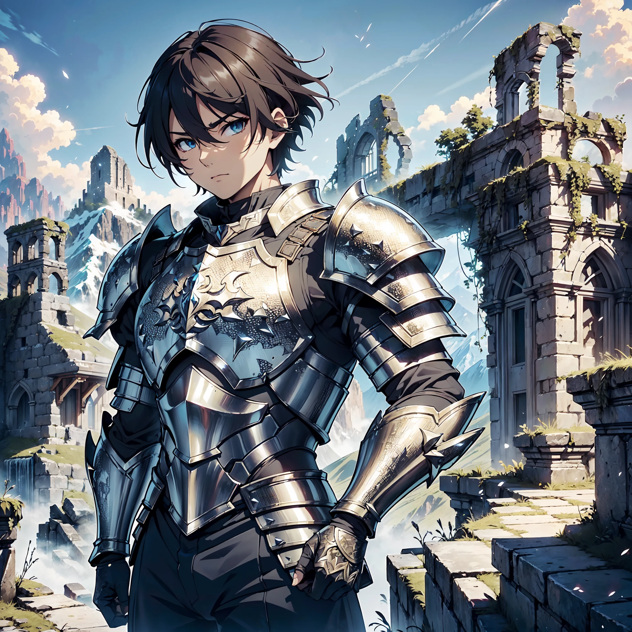 128K Ultra High Definition,
128K Ultra High Quality,
128K Ultra High Resolution,
Best Definition,
Best Quality,
Best Resolution,
Perfectly Detailed,
Perfectly Designed,
Extremely Detailed,
Extremely Designed,
Hyper Detailed,
Hyper Definition,
Hyper Quality,
Hyper Resolution,
Masterpiece,
(((Anime))),
Front Shot Body Shot,
(((Boy))),
Handsome,
Muscular Body,
Hyper Detailed Short Hair,
(((Hyper Detailed Armor Plates))),
(((Hyper Detailed Baron Armor))),
(((Hyper Detailed Mountain Ruins Background Scenery))),