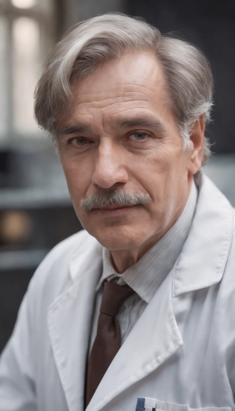 (super-detailed face, realistic lighting, vivid colors, high-resolution painting:1.1), genius, physics, blackboard, messy hair, intense gaze, iconic pose, aged, white lab coat, iconic mustache, deep wrinkles, piercing eyes, wise expression, scientific equations, historical figure, mathematical formulas, abstract background, scientific discovery, revolutionary scientist, black and white style