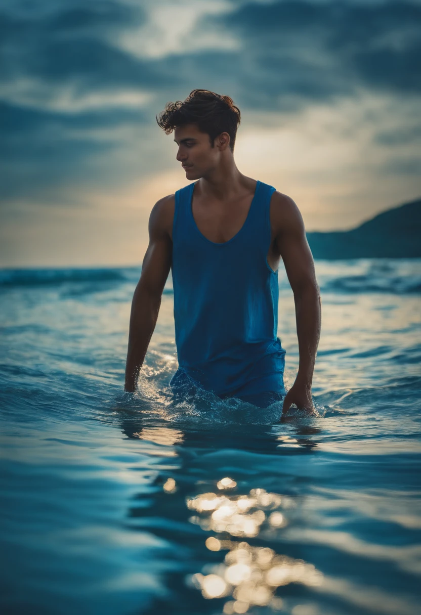 cool blue water boy