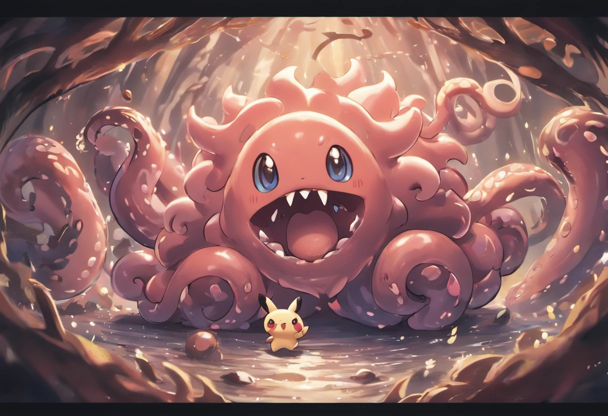 ((Best quality, 8K, Masterpiece: 1.4)),((Amazing detail: 1.3)),((illustration: 1.2)),((high resolution: 1.1)),Creepy, Horror, Worms, Dark style, Dark fantasy,Tentacle, Flesh-colored, Realistic, Dark atmosphere, Chiaroscuro, filmgrain, peristaltic,