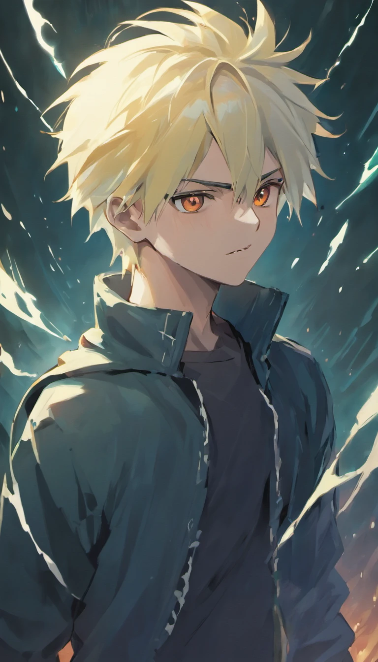 Kakashi Hatake Very cool, cold eyes, Absurd resolution, high resolution, (masterpiece: 1.4), hyper-detail, young man's messy short white hair , thunder, Abstract fantasy background