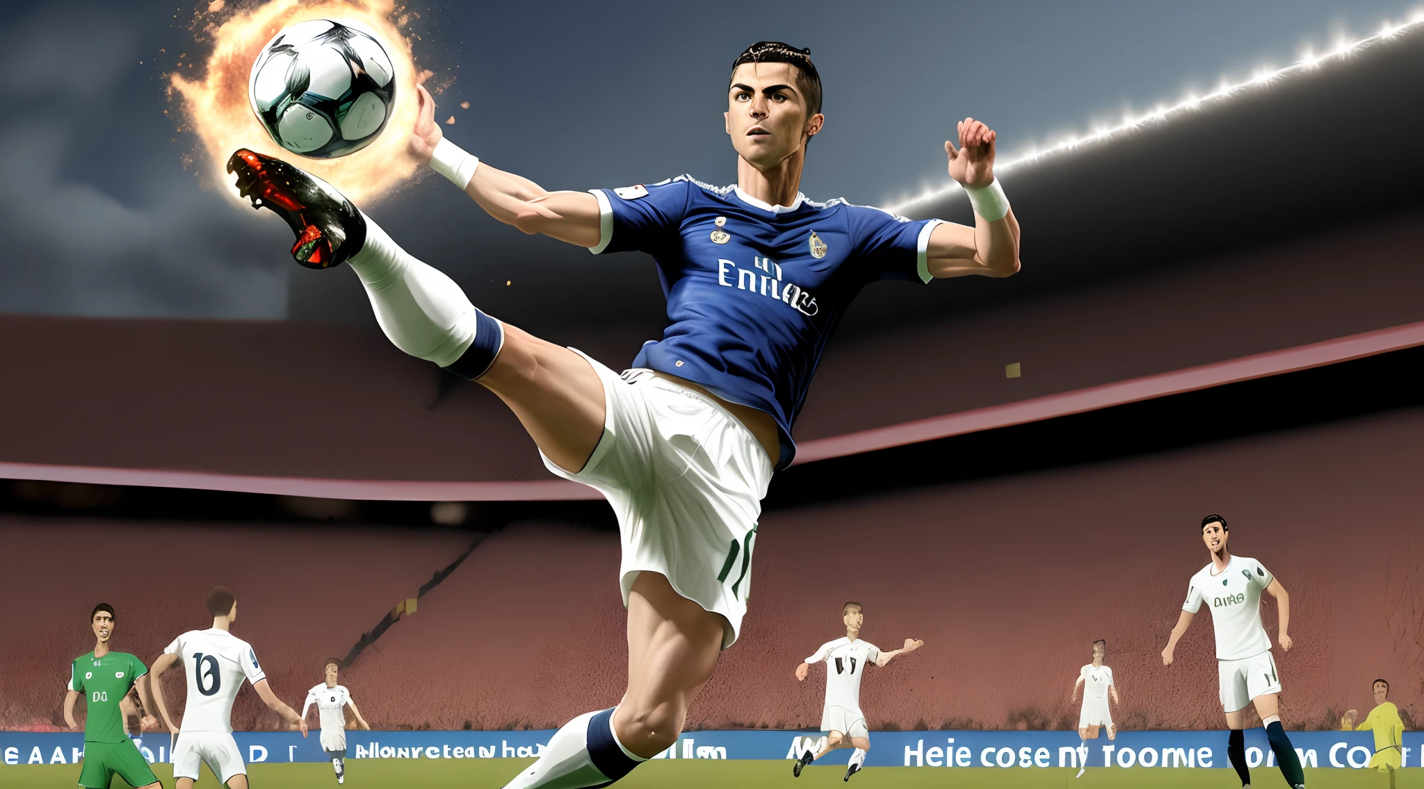 Picture of Cristiano Ronaldo hits a header