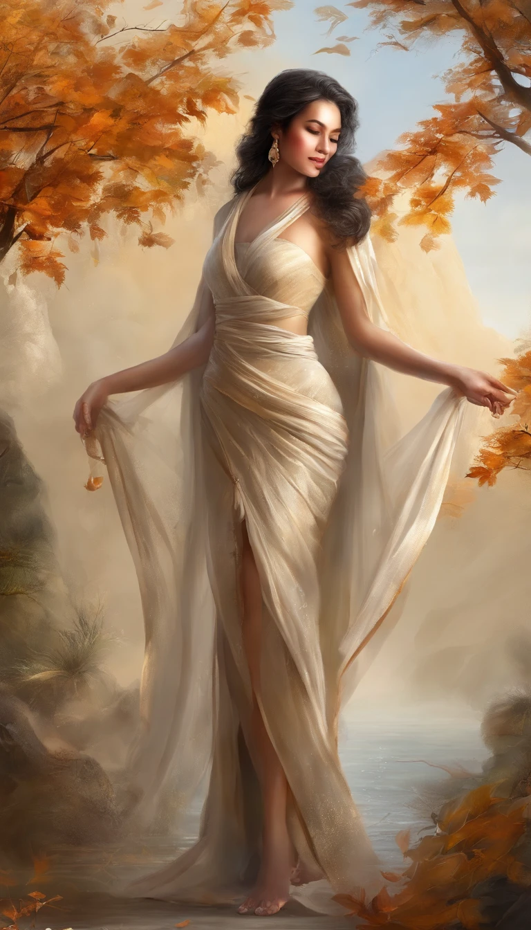 Beautiful tall woman with