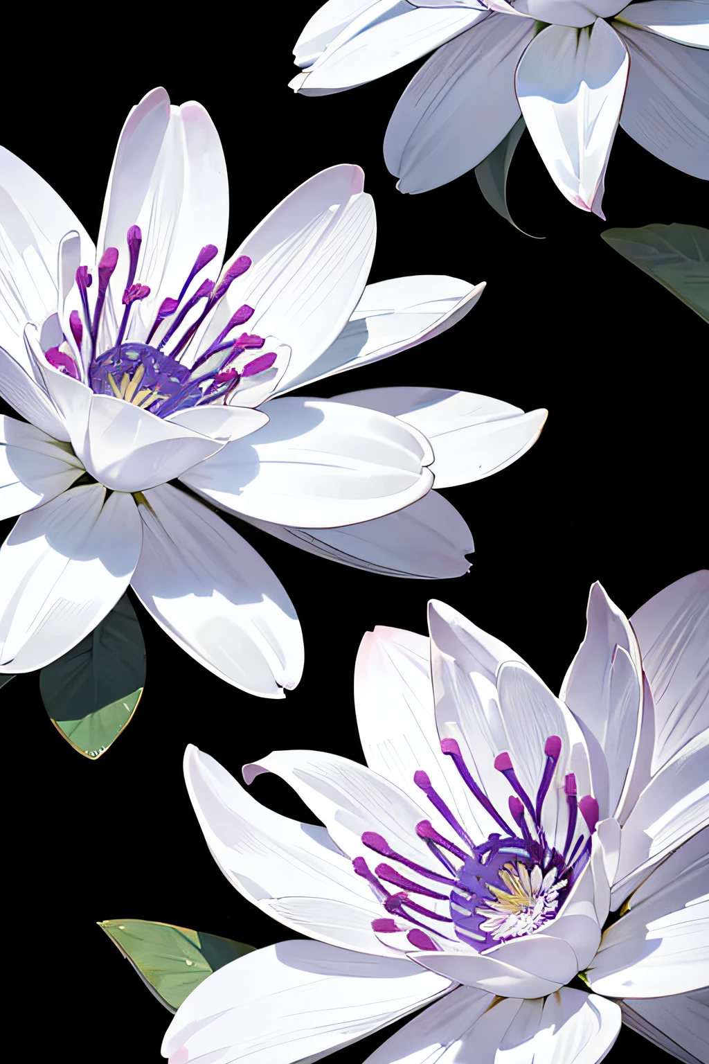Flowers of Lotos close up